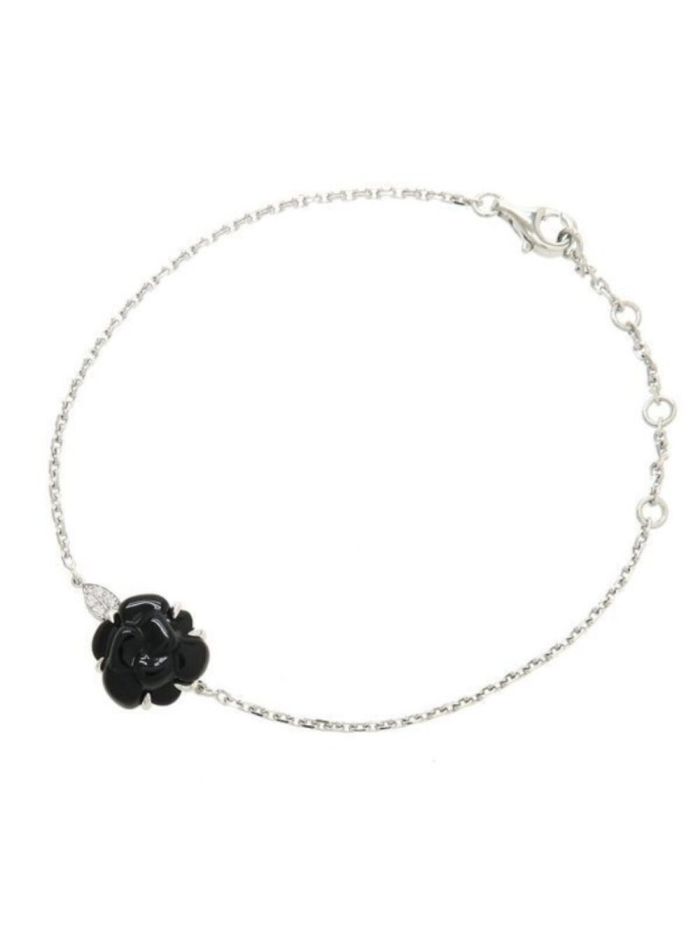 Chanel Camellia Collection Diamond Bracelet Onyx